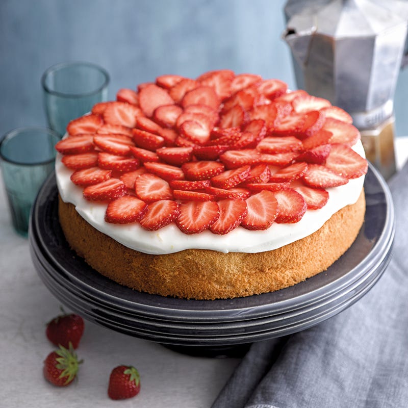 Foto van Aardbeientaart met citroen -karnemelkcrème door WW