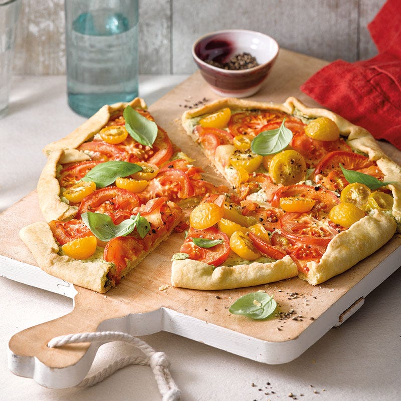 Tomatengalette mit Pesto