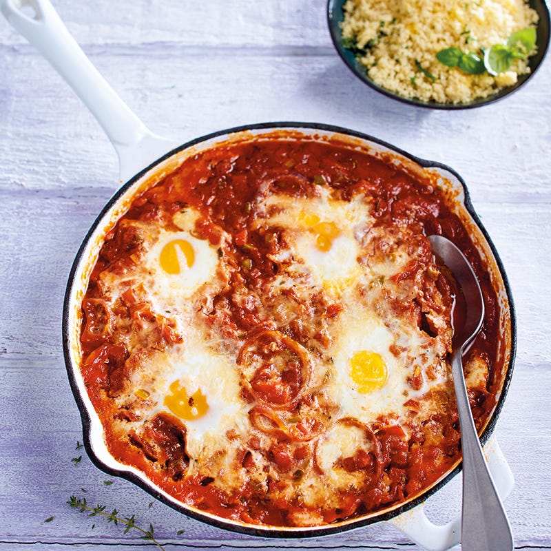 Foto van Shakshuka met couscous door WW