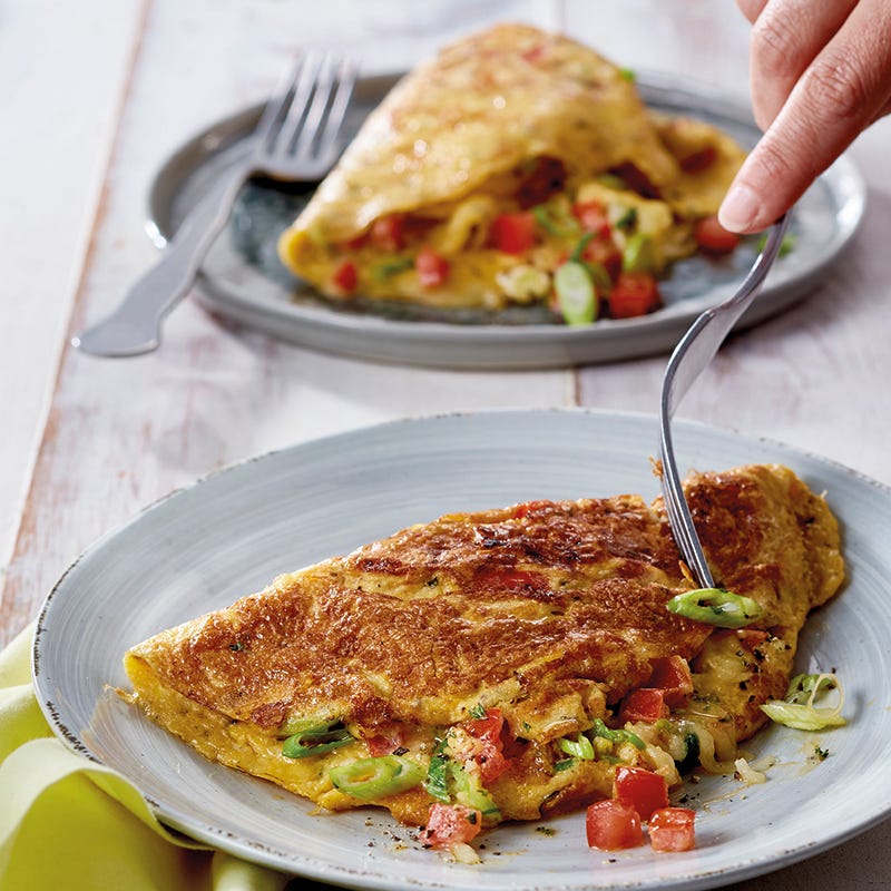 Foto van Kaasomelet met tomaat door WW