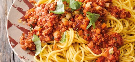 Spaghetti mit Veggie-Bolognese