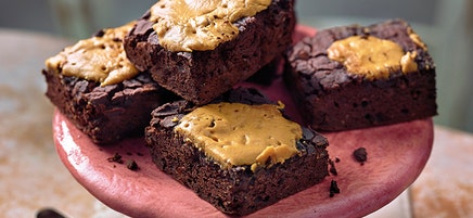 Pindakaasbrownies met witte bonen