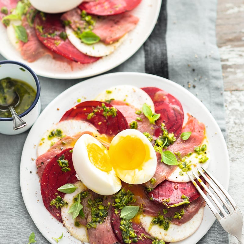 Photo de OEuf mollet sur carpaccio prise par WW