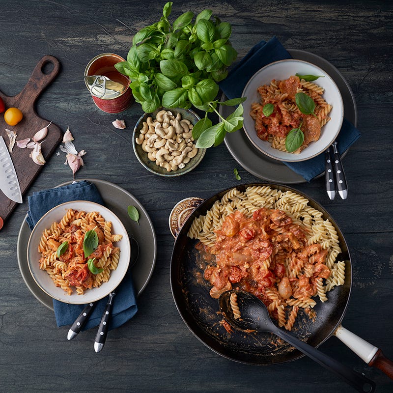 ViktVäktarna - Pasta med rostad tomat- och cashewsås