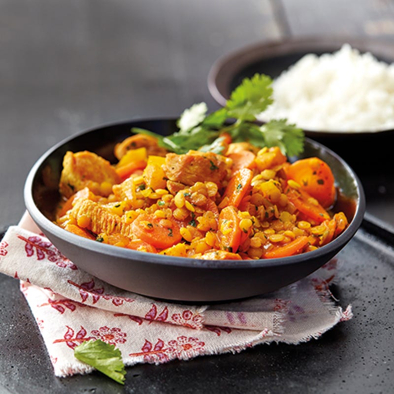 Foto van Gele kipcurry met basmatirijst door WW