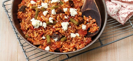 Gehaktpannetje met orzo