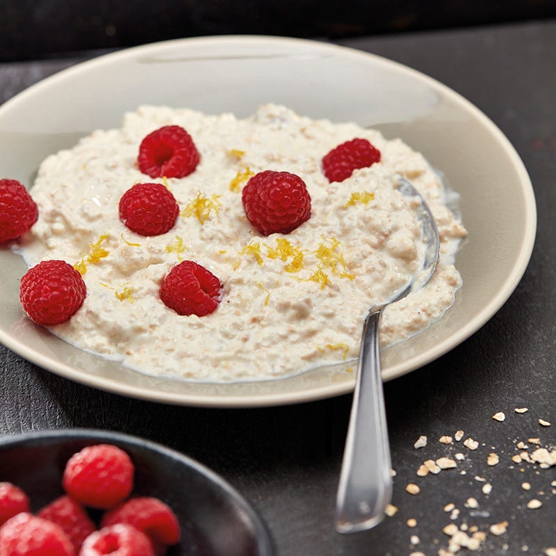 Foto van Cheesecake-havermout met frambozen door WW
