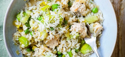 Chicken and leek risotto