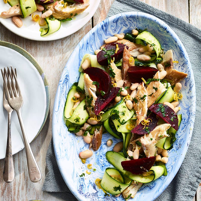 Photo of Mackerel, courgette, beetroot & white bean salad by WW