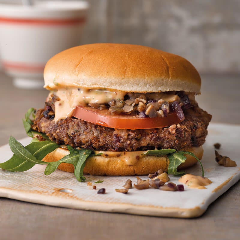 Bohnen-Pilz-Burger