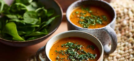 Spiced carrot & ginger soup
