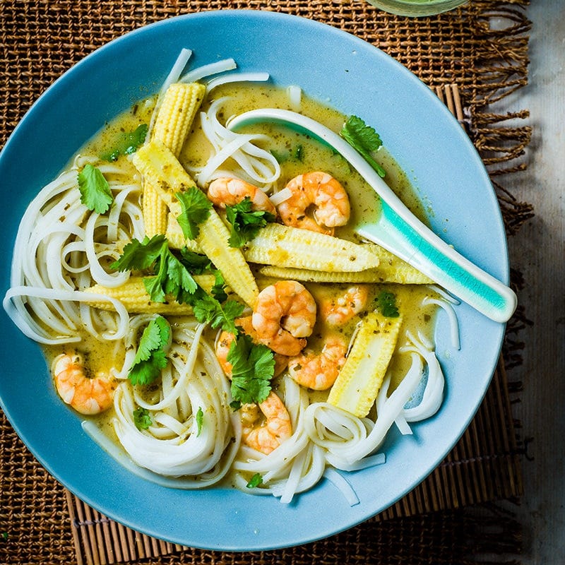 Spicy prawn laksa