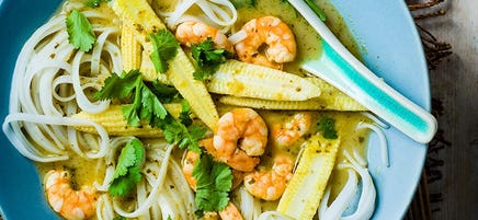 Spicy prawn laksa