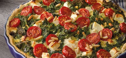 Grünkohlquiche mit Tomaten