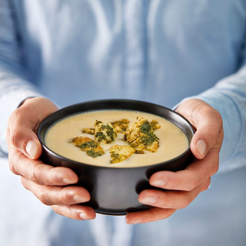 Foto van Koolrabisoep met gekruide kip door WW