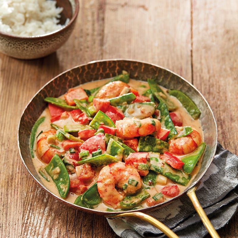 Foto van Curry met pindakaas en pittige garnalen door WW
