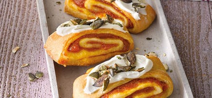 Escargots de courge au fromage frais