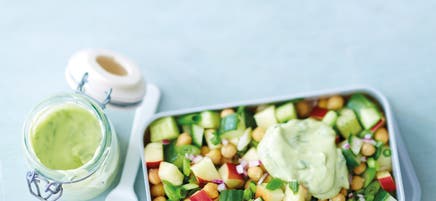 Salade de pois chiches et concombre