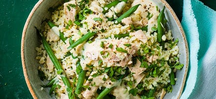 Tuna, green bean and burghul salad