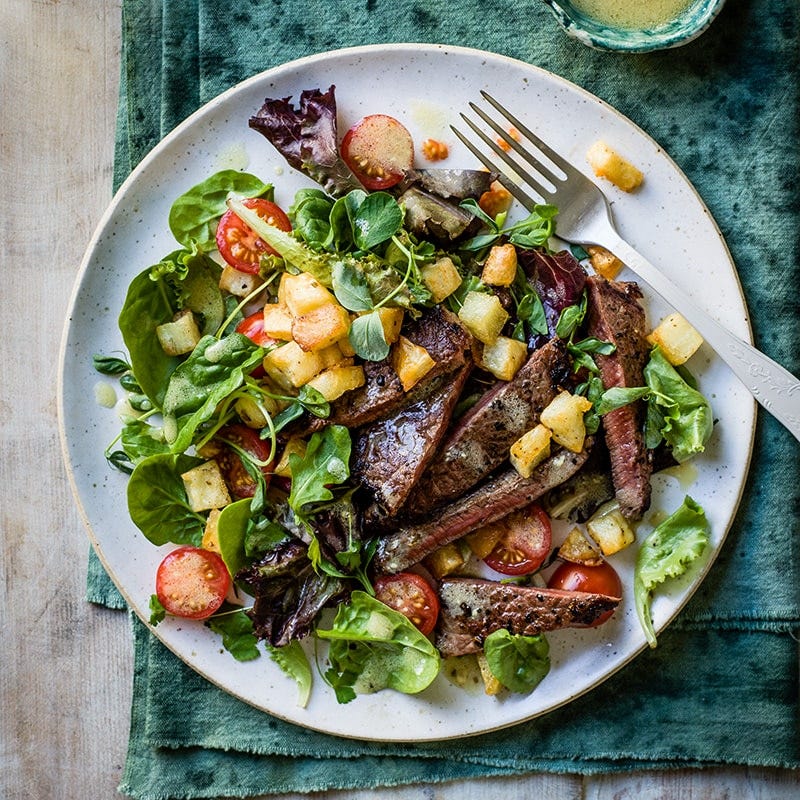 Steak and potato salad