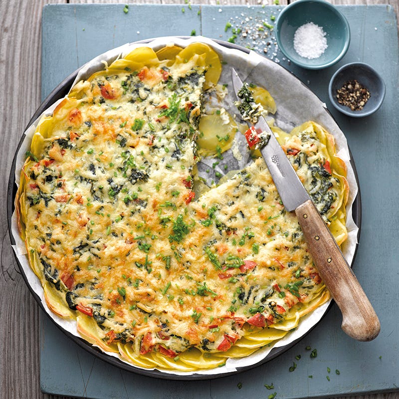 Foto van Aardappel-spinazietaart door WW