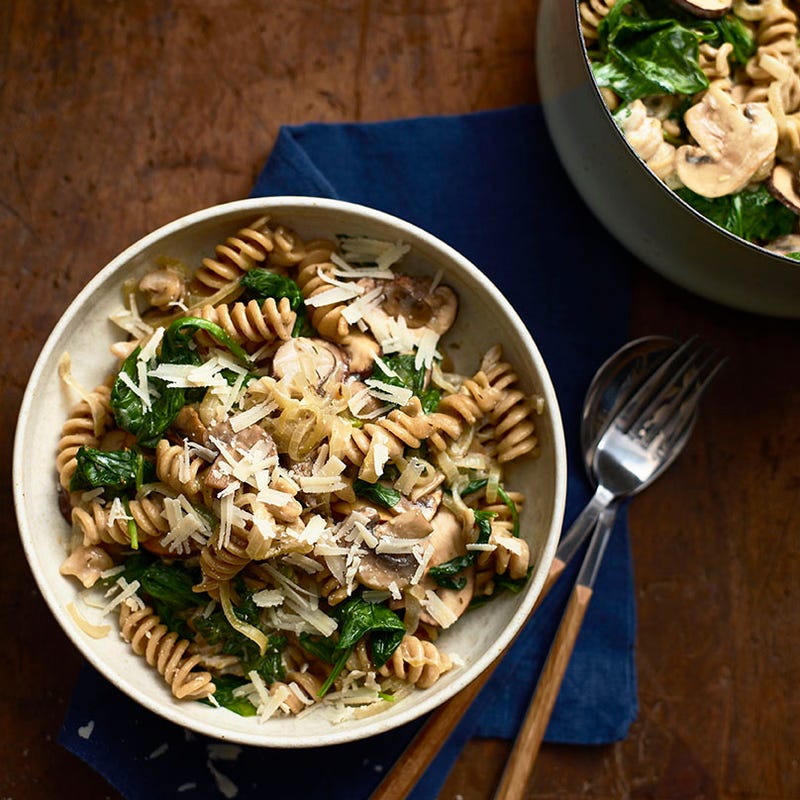 Photo of One-pot mushroom & spinach pasta by WW