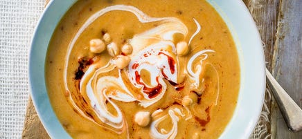 Spicy lentil and chickpea soup