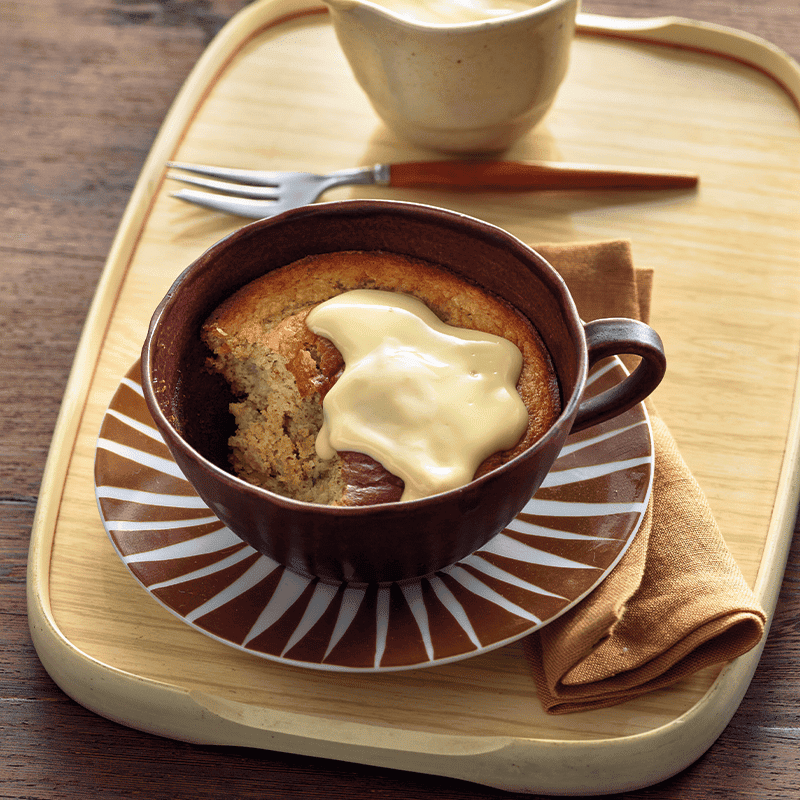 Hazelnut and vanilla mug cake