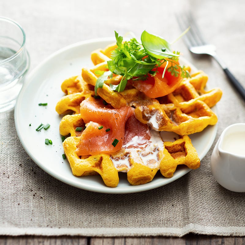 Photo de/du Gaufre au saumon fumé par WW