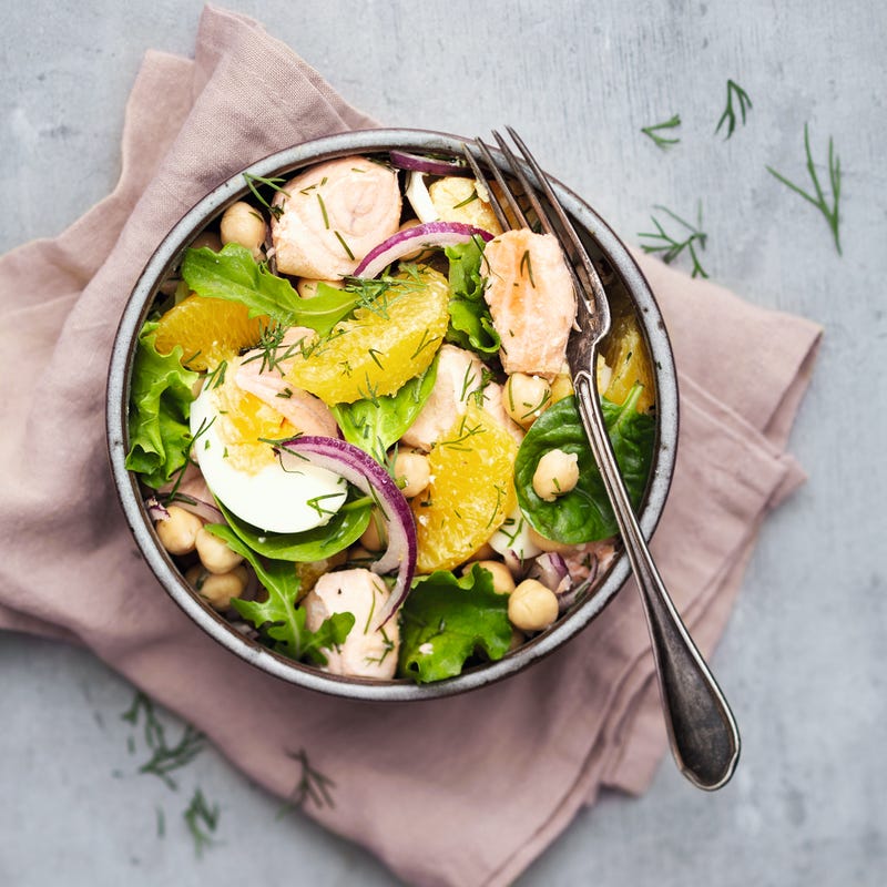 Photo de Grande salade de saumon frais prise par WW