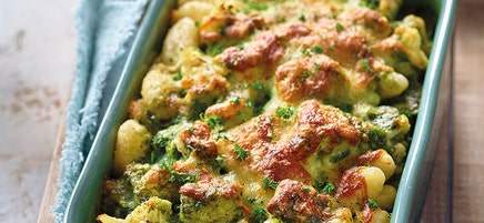 Gnocchi met spinaziesaus uit de oven