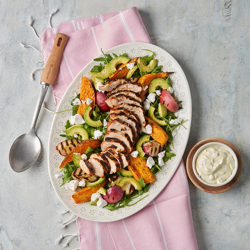 ViktVäktarna - Grillad kalkon- och sötpotatissallad med jalapeñosås