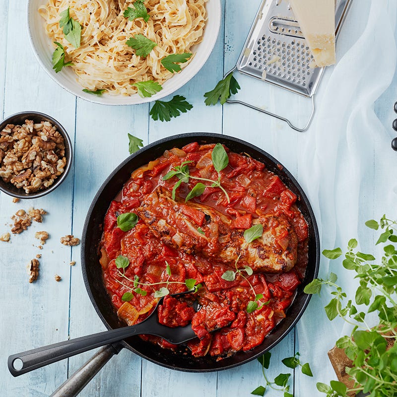 ViktVäktarna - Fläskfilé i rostad paprikasås med pasta