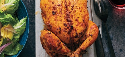 Peruvian Roast Chicken with Avocado Salad