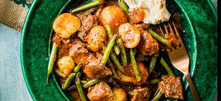 Lamb and green bean stew