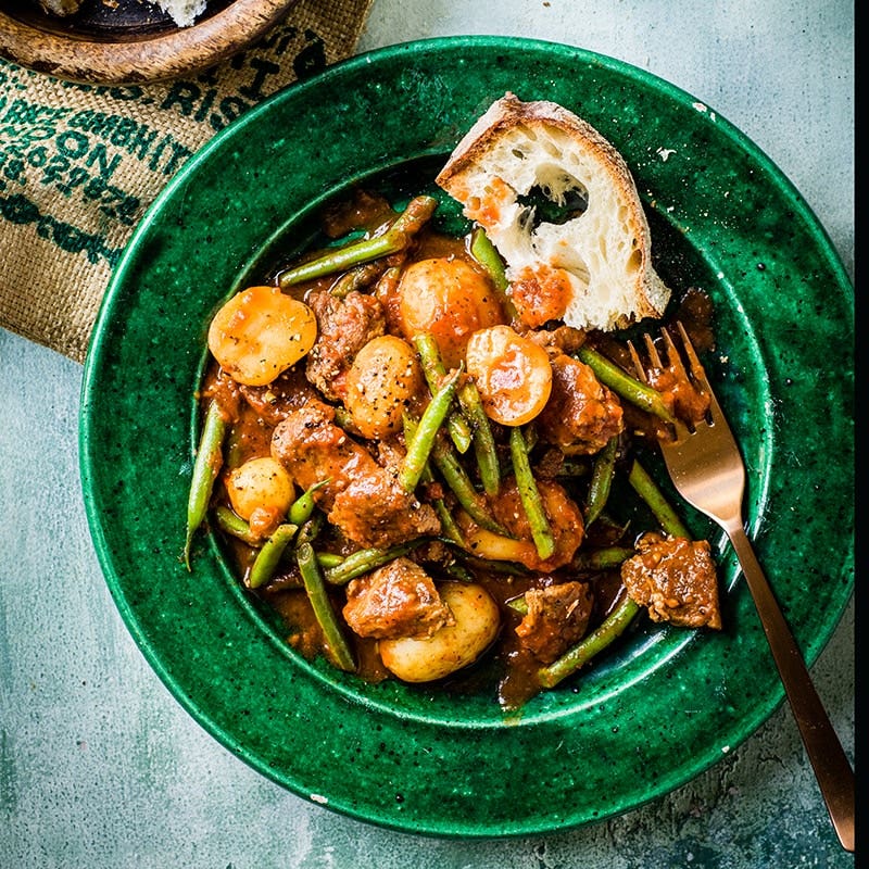 Lamb and green bean stew