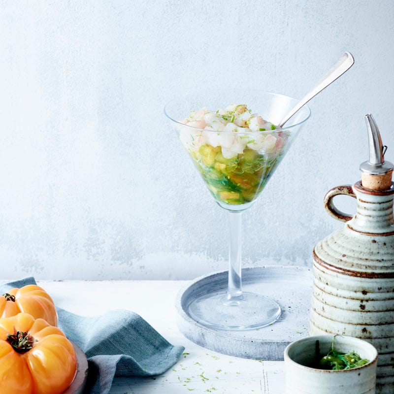Photo de Tartare de bar de Sven avec tomates jaunes et algues prise par WW