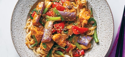 Chicken with silky eggplant in black bean sauce