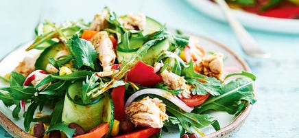 Salade de thon, haricots noirs et maïs