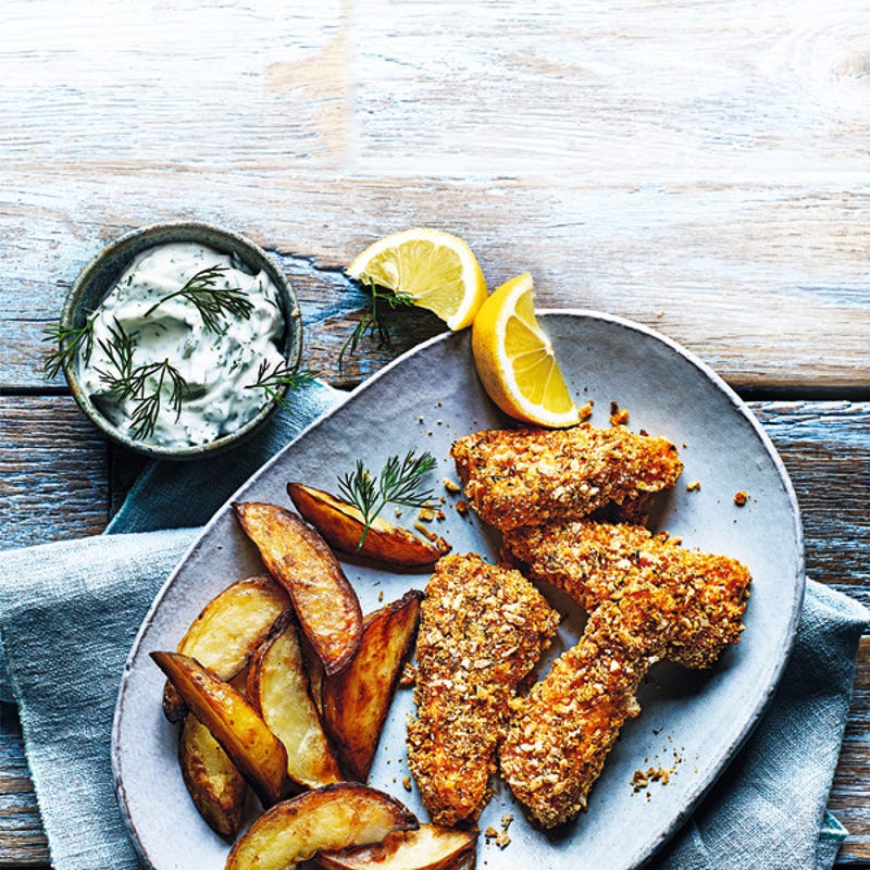Photo de/du Bâtonnets de saumon panés et frites par WW