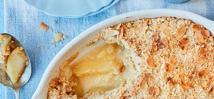 Crumble aux poires et amandes