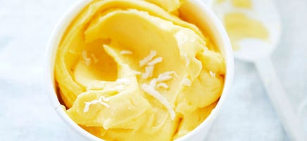 Crème glacée de banane et mangue
