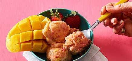 Banana, Mango, Strawberry Nice Cream