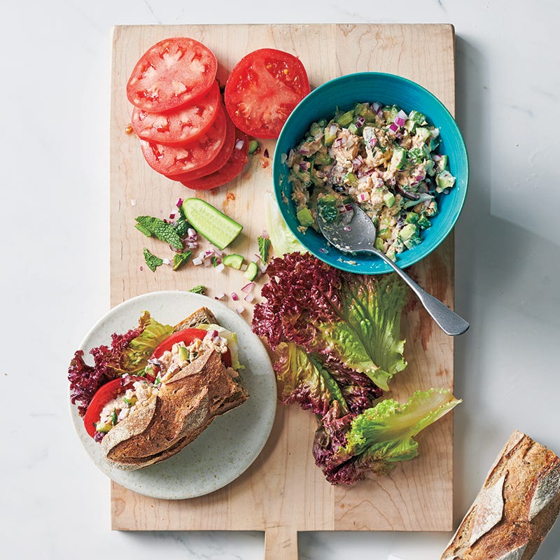 Salmon, Cucumber & Mint Sandwiches