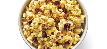 Curried Popcorn with Dried Cherries