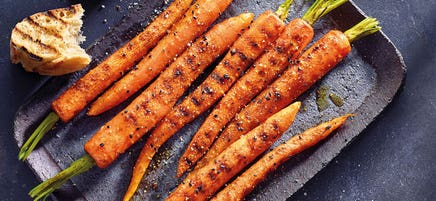 Carottes au Ras-el-Hanout et à l’houmous