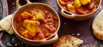 Curry med torsk och kikärter