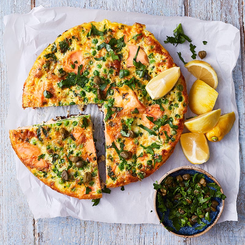 ViktVäktarna - Frittata med rökt lax och ärter