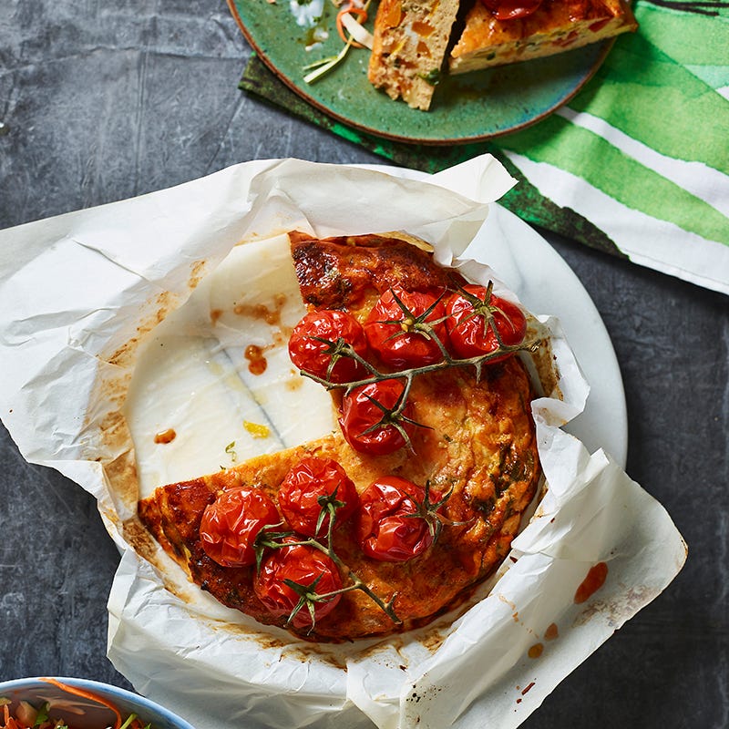 ViktVäktarna - Quiche utan pajskal med ugnsbakad tomat