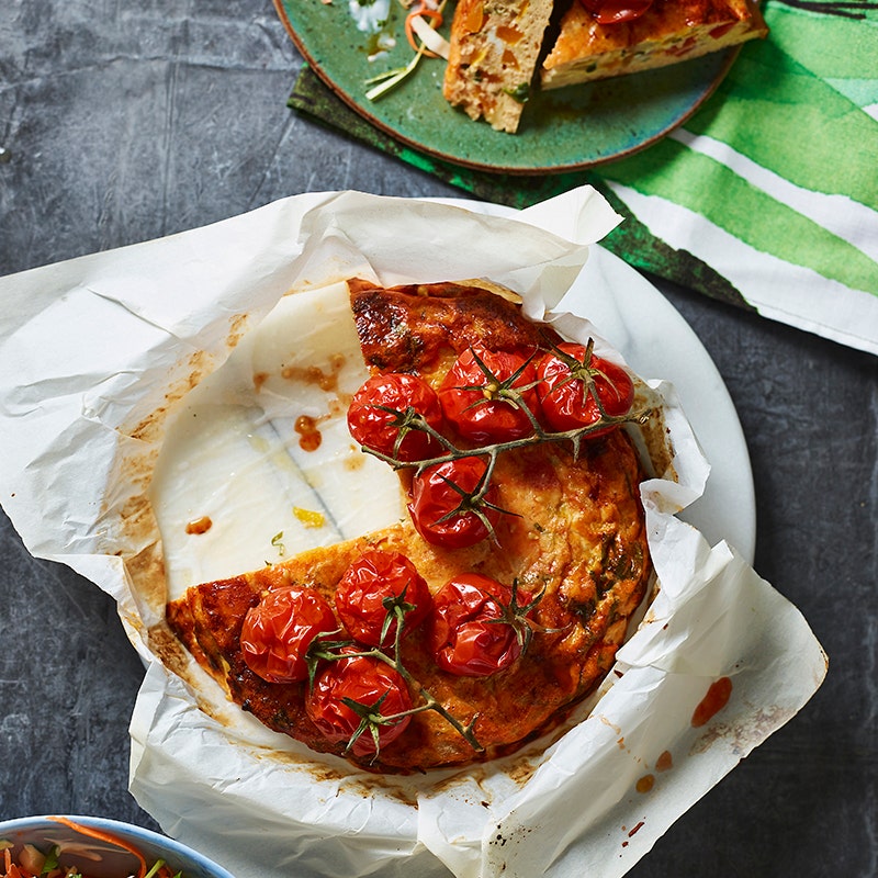 ViktVäktarna - Quiche utan pajskal med ugnsbakad tomat